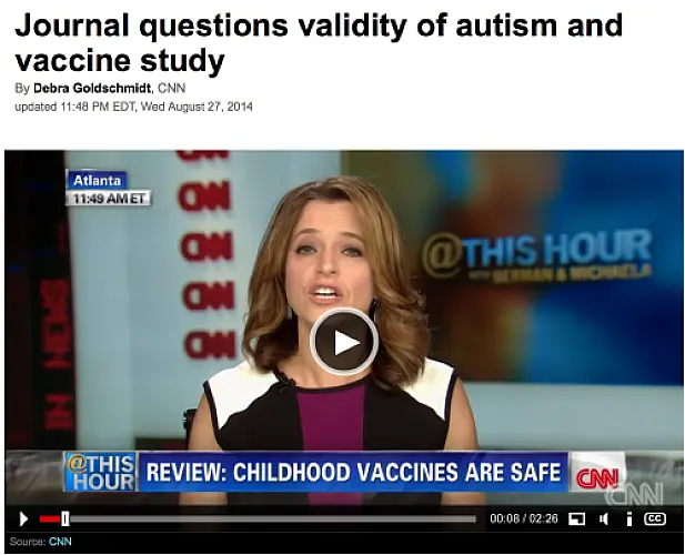 CNN Publishes Story Denying Vaccine-Autism Link