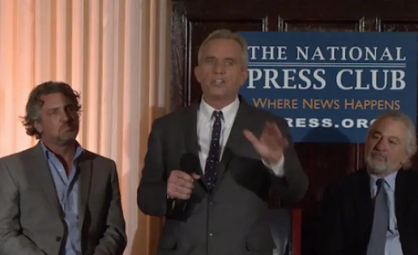 Robert F. Kennedy, Jr. and Robert De Niro Hold Press Conference Today at The National Press Club