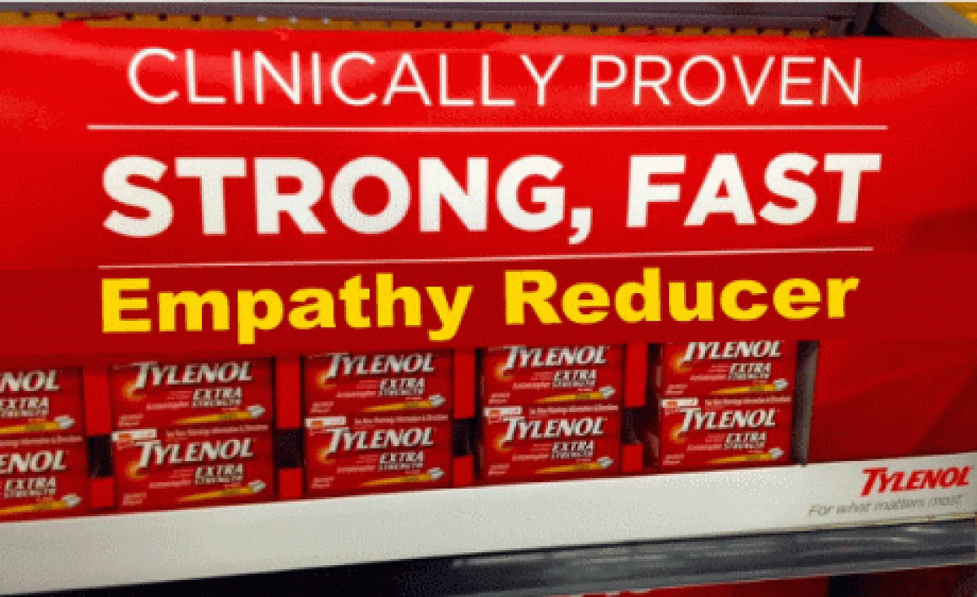 Consumer Alert: Tylenol's Empathy-Killing Properties Confirmed in 2nd Study