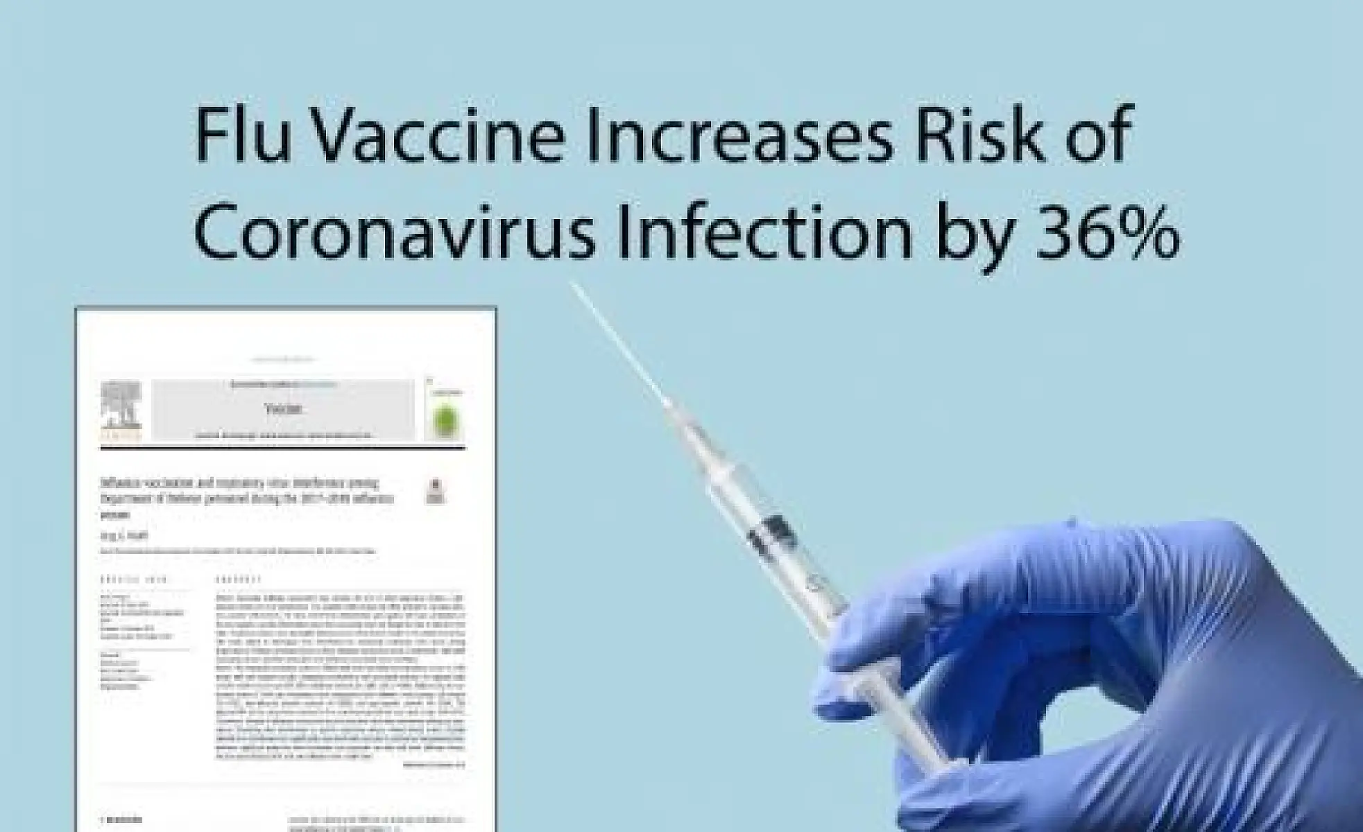 Prestigious VACCINE Journal: Flu Vaccine Increases Coronavirus Infection Risk 36%