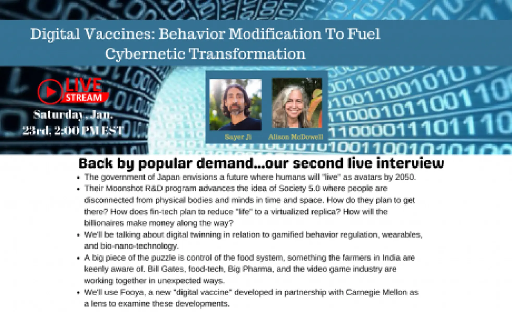 Digital Vaccines: Behavior Modification To Fuel Cybernetic Transformation