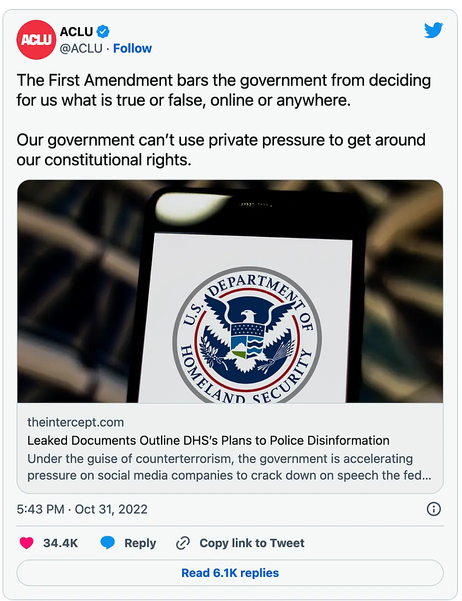 BREAKING: Homeland Security’s 'Taxpayer-Funded Censorship Campaign' Exposed; Probe Launched