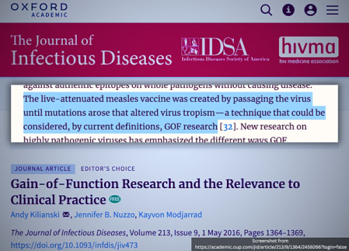 Measles Vaccine and Gain-of-Function: The Inconvenient Truth About CD150/CD46 Tropism Shift