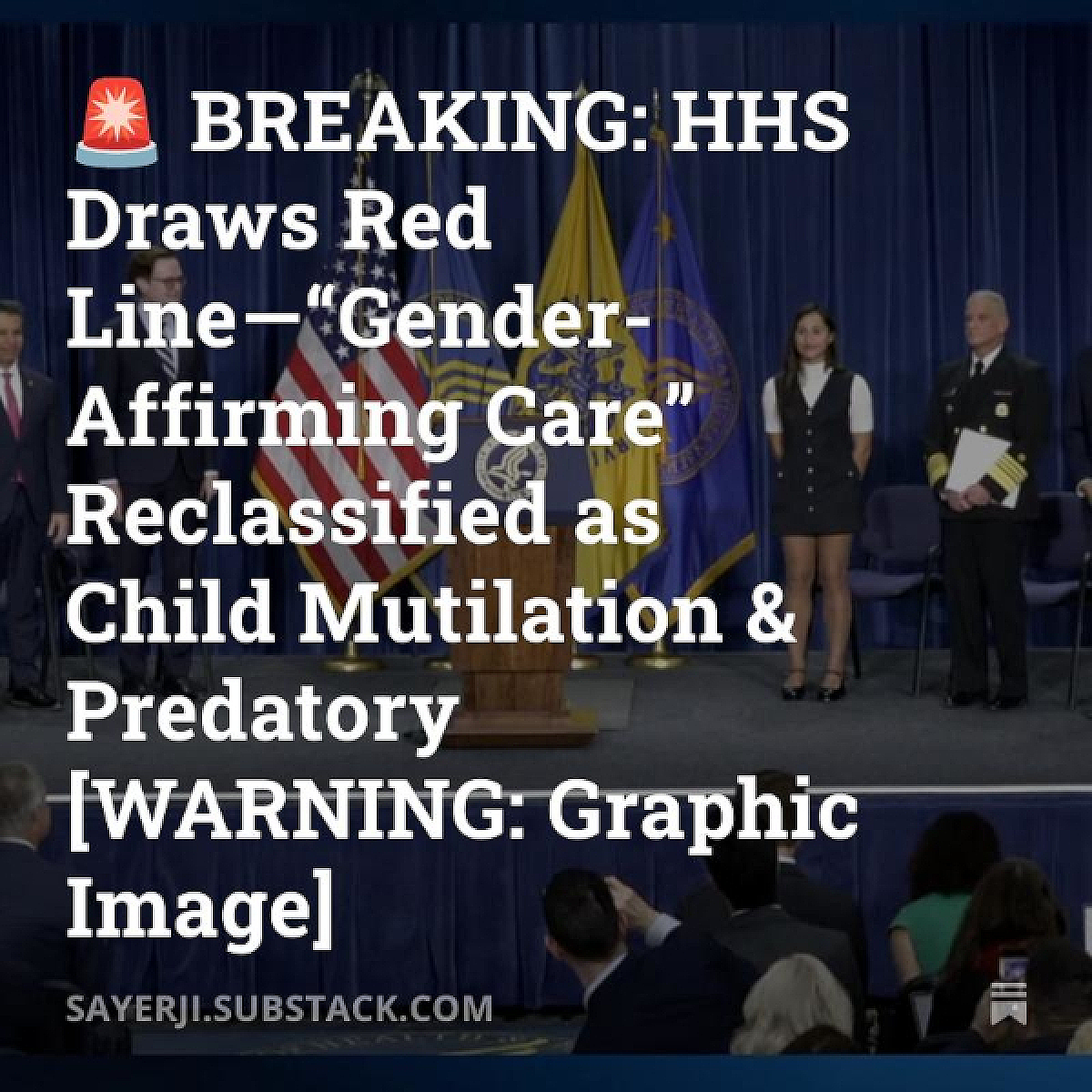 BREAKING: HHS Draws Red Line--"Gender-Affirming Care" Reclassified as Child Mutilation & Predatory [WARNING: Graphic Ima