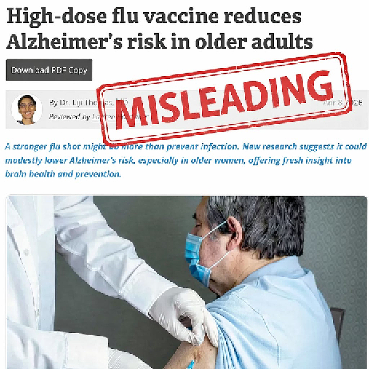 The 55% That Doesn't Exist: How a Modest Insurance Claims Study Became a Flu Shot Miracle