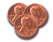 three pennies