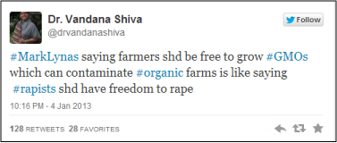 Dr. Vandana Shiva Tweet