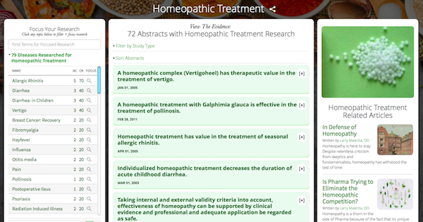 Homeopathic Treatment Research Dashboard