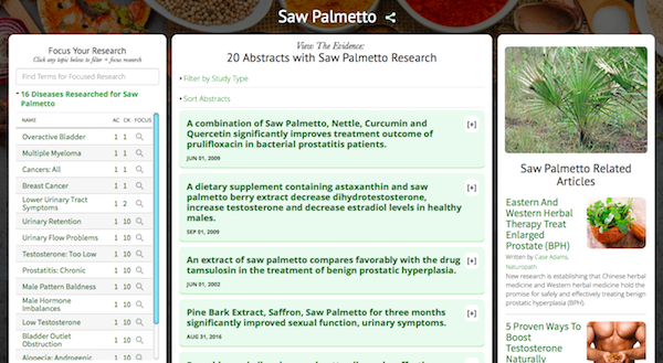 Saw Palmetto Research Dashboard