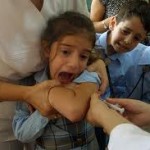 Children getting vaccinated