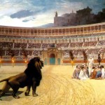 Lion in the arena