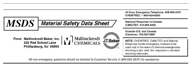Mallinckrodt Baker Contact Info